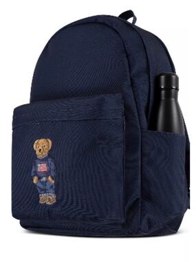 POLO RALPH LAUREN Genuine Polo Bear Backpack Full Size Navy,beautiful embroidery